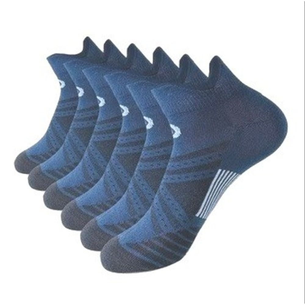 Men's Ankle Compression Tab Low Cut Socks M/L Breathable Durable Athletic 6 Pair